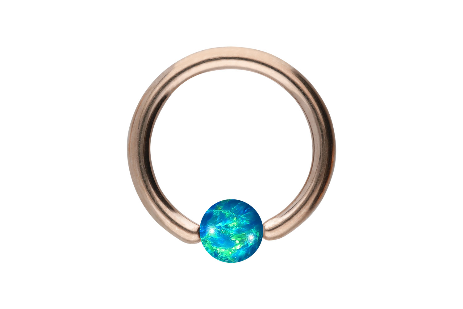 Chirurgenstahl Klemmkugelring Piercing SYNTHETISCHER OPAL